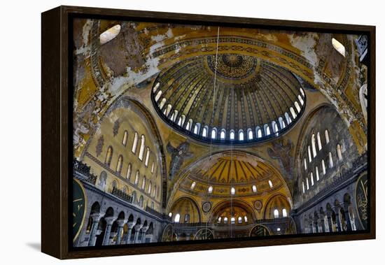 Interior of Grand Haghia Sophia, Istanbul, Turkey-Darrell Gulin-Framed Premier Image Canvas