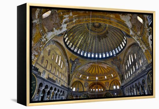 Interior of Grand Haghia Sophia, Istanbul, Turkey-Darrell Gulin-Framed Premier Image Canvas