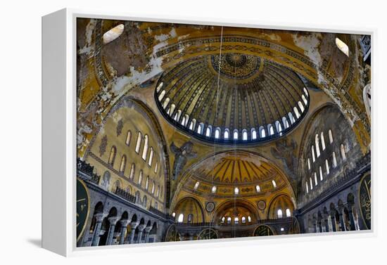 Interior of Grand Haghia Sophia, Istanbul, Turkey-Darrell Gulin-Framed Premier Image Canvas