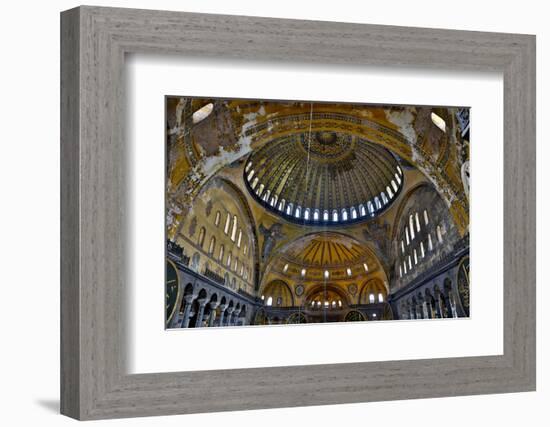 Interior of Grand Haghia Sophia, Istanbul, Turkey-Darrell Gulin-Framed Photographic Print