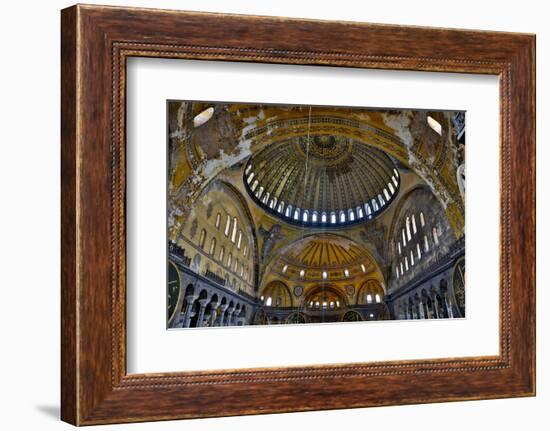 Interior of Grand Haghia Sophia, Istanbul, Turkey-Darrell Gulin-Framed Photographic Print