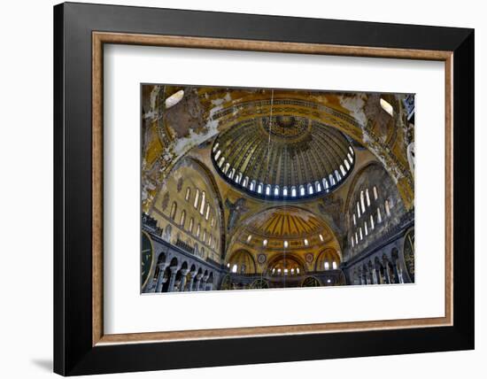 Interior of Grand Haghia Sophia, Istanbul, Turkey-Darrell Gulin-Framed Photographic Print