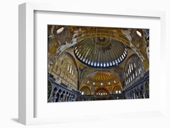 Interior of Grand Haghia Sophia, Istanbul, Turkey-Darrell Gulin-Framed Photographic Print