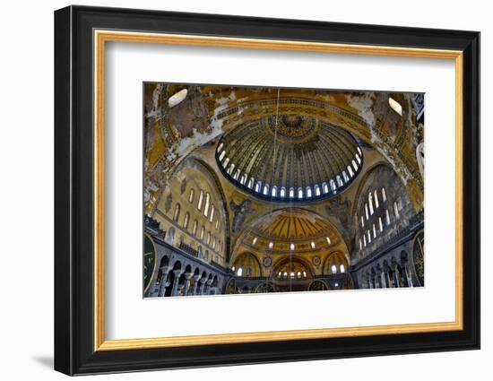 Interior of Grand Haghia Sophia, Istanbul, Turkey-Darrell Gulin-Framed Photographic Print