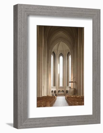 Interior of Grundvigs Church, Bispebjerg, Copenhagen, Denmark-Ben Pipe-Framed Photographic Print