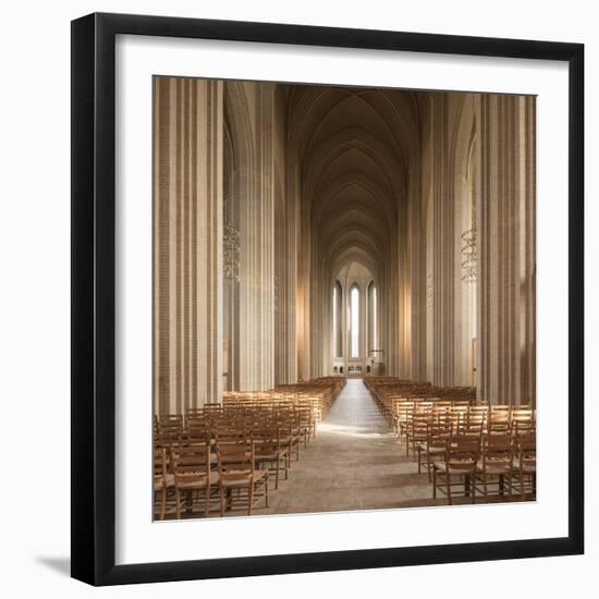 Interior of Grundvigs Church, Bispebjerg, Copenhagen, Denmark-Ben Pipe-Framed Photographic Print