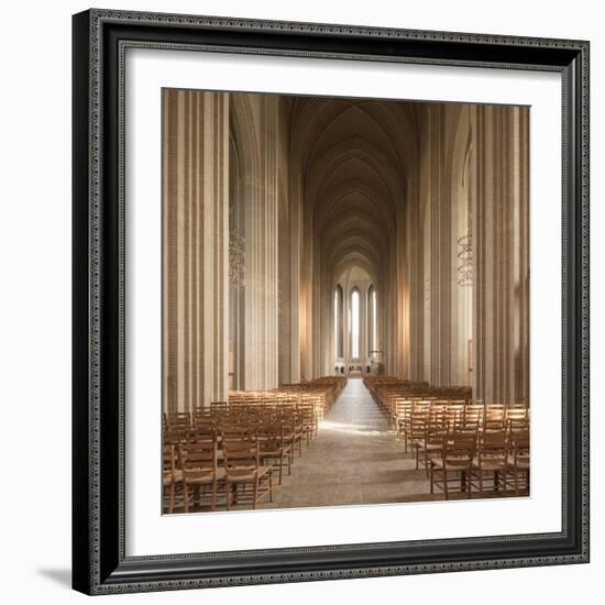 Interior of Grundvigs Church, Bispebjerg, Copenhagen, Denmark-Ben Pipe-Framed Photographic Print