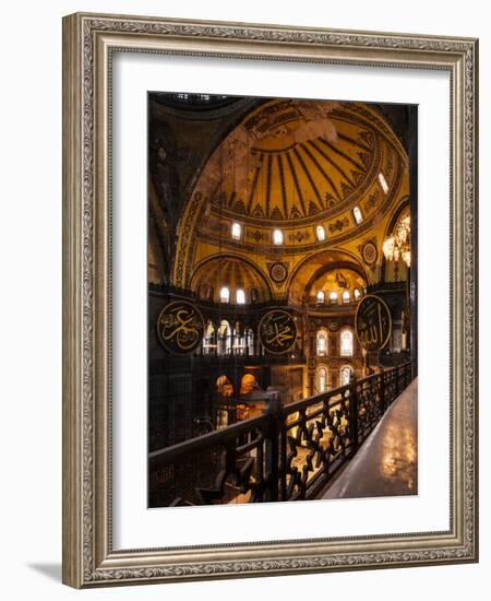 Interior of Hagia Sofia (Aya Sofya), Sultanahmet, Istanbul, Turkey-Ben Pipe-Framed Photographic Print