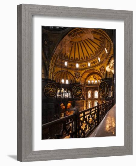 Interior of Hagia Sofia (Aya Sofya), Sultanahmet, Istanbul, Turkey-Ben Pipe-Framed Photographic Print