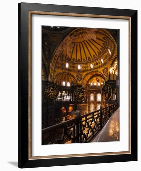 Interior of Hagia Sofia (Aya Sofya), Sultanahmet, Istanbul, Turkey-Ben Pipe-Framed Photographic Print