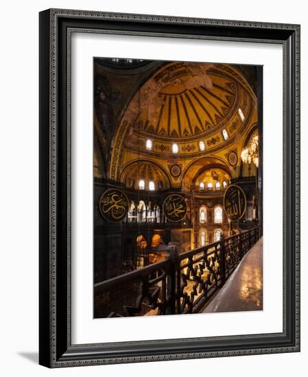 Interior of Hagia Sofia (Aya Sofya), Sultanahmet, Istanbul, Turkey-Ben Pipe-Framed Photographic Print