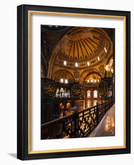 Interior of Hagia Sofia (Aya Sofya), Sultanahmet, Istanbul, Turkey-Ben Pipe-Framed Photographic Print