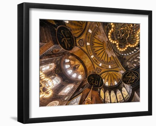 Interior of Hagia Sofia (Aya Sofya), Sultanahmet, Istanbul, Turkey-Ben Pipe-Framed Photographic Print