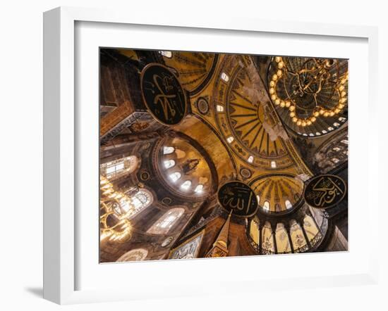 Interior of Hagia Sofia (Aya Sofya), Sultanahmet, Istanbul, Turkey-Ben Pipe-Framed Photographic Print