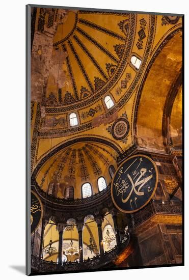 Interior of Hagia Sofia (Aya Sofya), Sultanahmet, Istanbul, Turkey-Ben Pipe-Mounted Photographic Print