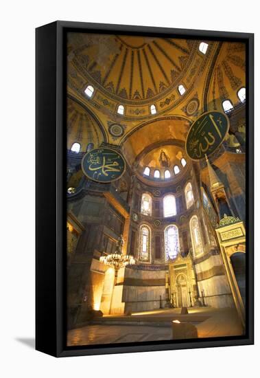 Interior of Hagia Sophia (Aya Sofya Mosque) (The Church of Holy Wisdom)-Neil Farrin-Framed Premier Image Canvas