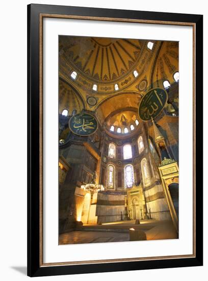 Interior of Hagia Sophia (Aya Sofya Mosque) (The Church of Holy Wisdom)-Neil Farrin-Framed Photographic Print