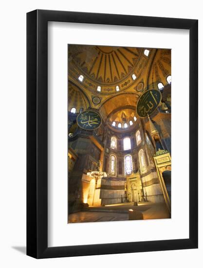 Interior of Hagia Sophia (Aya Sofya Mosque) (The Church of Holy Wisdom)-Neil Farrin-Framed Photographic Print