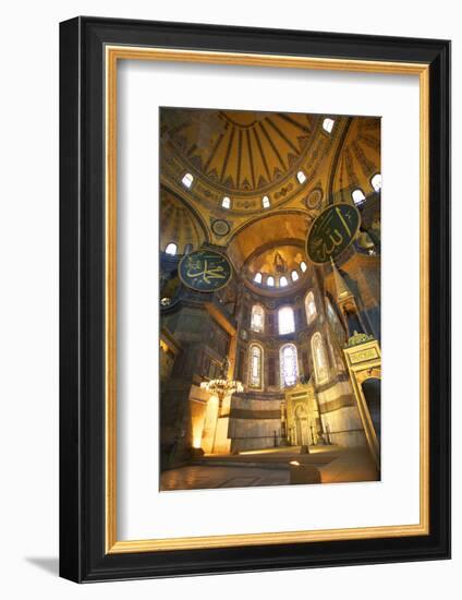 Interior of Hagia Sophia (Aya Sofya Mosque) (The Church of Holy Wisdom)-Neil Farrin-Framed Photographic Print