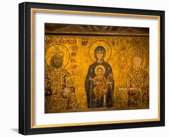 Interior of Hagia Sophia, Istanbul, Turkey-Darrell Gulin-Framed Photographic Print