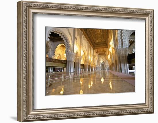 Interior of Hassan Ll Mosque, Casablanca, Morocco, North Africa, Africa-Neil Farrin-Framed Photographic Print