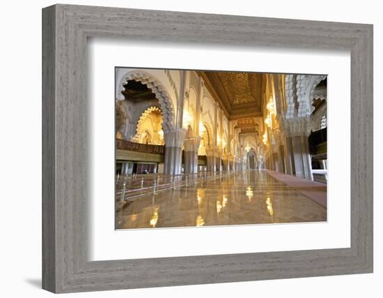 Interior of Hassan Ll Mosque, Casablanca, Morocco, North Africa, Africa-Neil Farrin-Framed Photographic Print