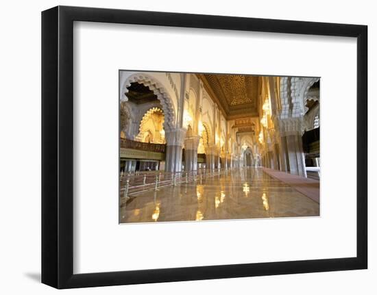 Interior of Hassan Ll Mosque, Casablanca, Morocco, North Africa, Africa-Neil Farrin-Framed Photographic Print