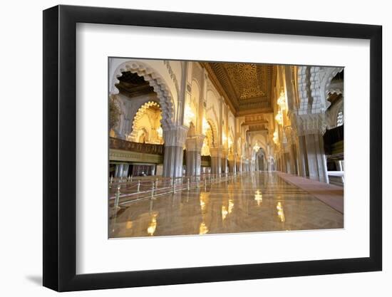 Interior of Hassan Ll Mosque, Casablanca, Morocco, North Africa, Africa-Neil Farrin-Framed Photographic Print