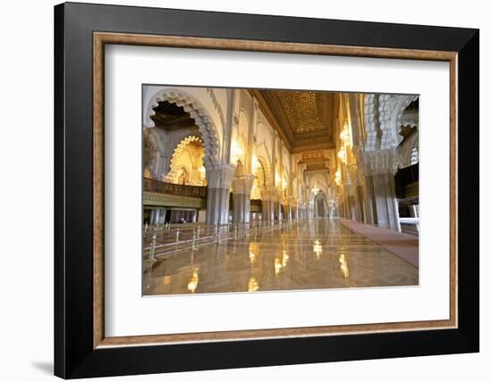 Interior of Hassan Ll Mosque, Casablanca, Morocco, North Africa, Africa-Neil Farrin-Framed Photographic Print