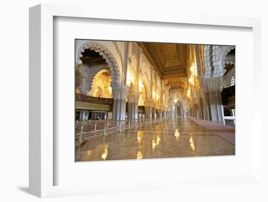 Interior of Hassan Ll Mosque, Casablanca, Morocco, North Africa, Africa-Neil Farrin-Framed Photographic Print