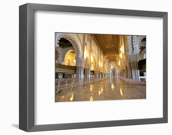 Interior of Hassan Ll Mosque, Casablanca, Morocco, North Africa, Africa-Neil Farrin-Framed Photographic Print