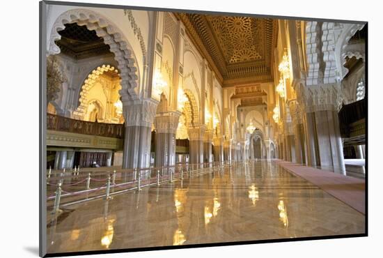 Interior of Hassan Ll Mosque, Casablanca, Morocco, North Africa, Africa-Neil Farrin-Mounted Photographic Print