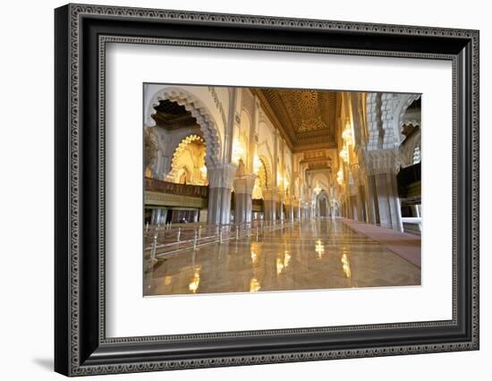 Interior of Hassan Ll Mosque, Casablanca, Morocco, North Africa, Africa-Neil Farrin-Framed Photographic Print