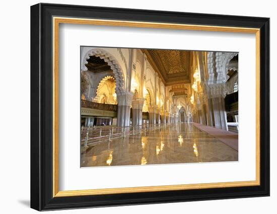 Interior of Hassan Ll Mosque, Casablanca, Morocco, North Africa, Africa-Neil Farrin-Framed Photographic Print