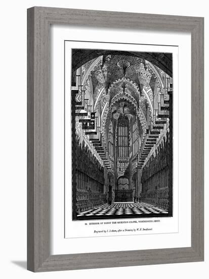 Interior of Henry VII Chapel, Westminster Abbey, 1843-J Jackson-Framed Giclee Print