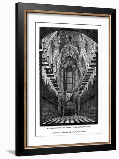 Interior of Henry VII Chapel, Westminster Abbey, 1843-J Jackson-Framed Giclee Print