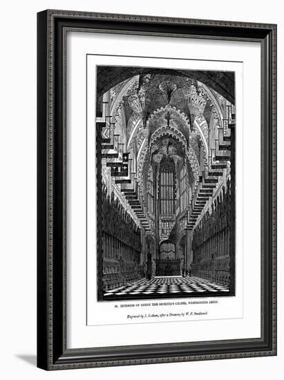 Interior of Henry VII Chapel, Westminster Abbey, 1843-J Jackson-Framed Giclee Print