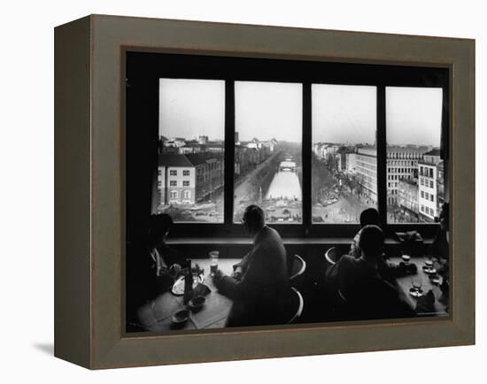 Interior of Ko Blick Cafe, Overlooking Konigs Allee-Ralph Crane-Framed Premier Image Canvas