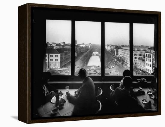 Interior of Ko Blick Cafe, Overlooking Konigs Allee-Ralph Crane-Framed Premier Image Canvas