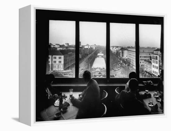 Interior of Ko Blick Cafe, Overlooking Konigs Allee-Ralph Crane-Framed Premier Image Canvas