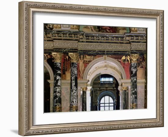 Interior of Kunsthistorisches Museum, Vienna, Figures of Ancient Greece and Ancient Egypt-Gustav Klimt-Framed Giclee Print