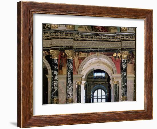 Interior of Kunsthistorisches Museum, Vienna, Figures of Ancient Greece and Ancient Egypt-Gustav Klimt-Framed Giclee Print