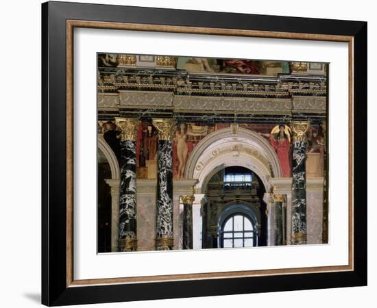 Interior of Kunsthistorisches Museum, Vienna, Figures of Ancient Greece and Ancient Egypt-Gustav Klimt-Framed Giclee Print