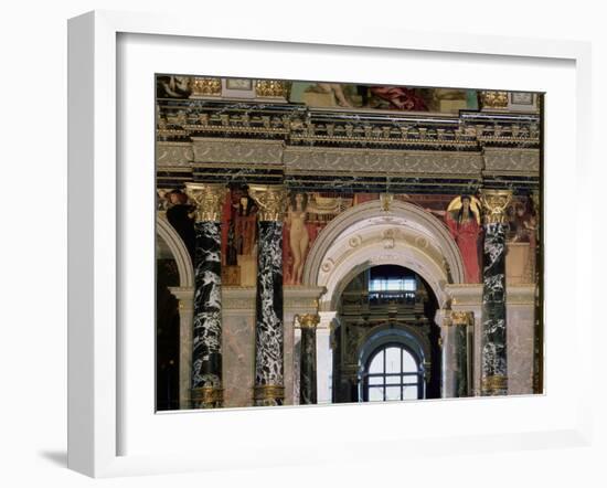 Interior of Kunsthistorisches Museum, Vienna, Figures of Ancient Greece and Ancient Egypt-Gustav Klimt-Framed Giclee Print