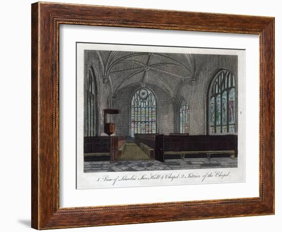 Interior of Lincoln's Inn Chapel, London, 1811-Pals-Framed Giclee Print