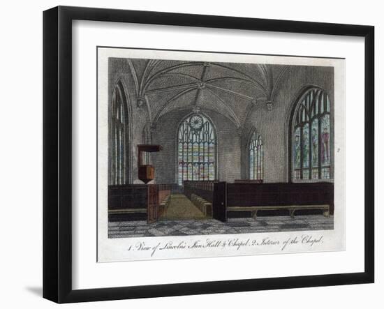 Interior of Lincoln's Inn Chapel, London, 1811-Pals-Framed Giclee Print