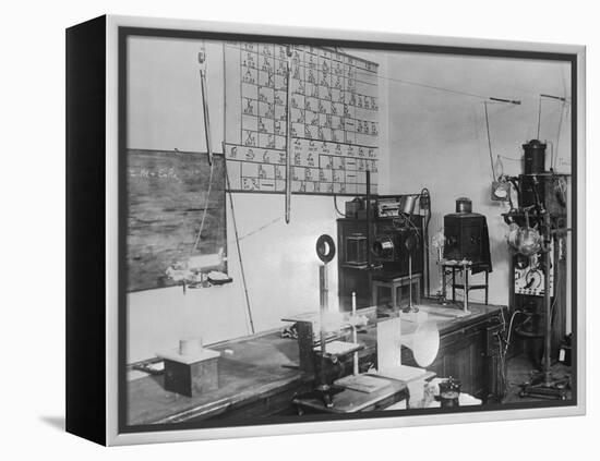 Interior of Madame Curie's Laboratory-null-Framed Premier Image Canvas