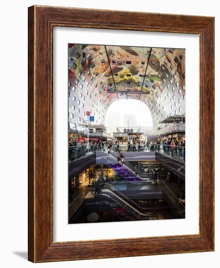 Interior of Markthal, Westnieuwland, Rotterdam, Netherlands, Europe-Ben Pipe-Framed Photographic Print