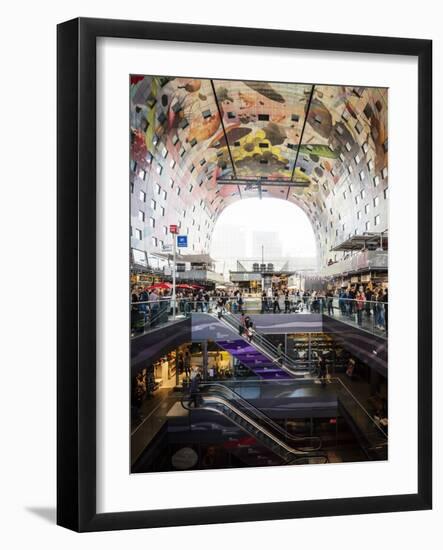 Interior of Markthal, Westnieuwland, Rotterdam, Netherlands, Europe-Ben Pipe-Framed Photographic Print