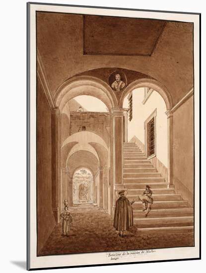 Interior of Michelangelo's House, 1833-Agostino Tofanelli-Mounted Giclee Print